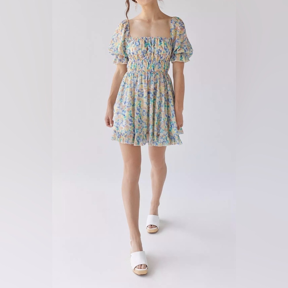 Urban Outfitters Kiss The Sky Printed Strappy-Back Mini Dress Sz XL - Picture 2 of 8